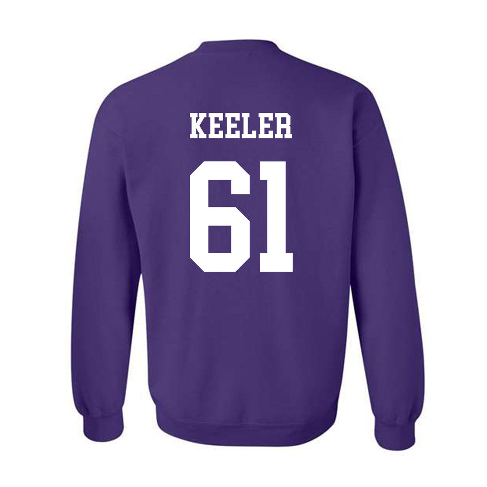 Northwestern - NCAA Football : Matt Keeler - Sports Shersey Crewneck Sweatshirt