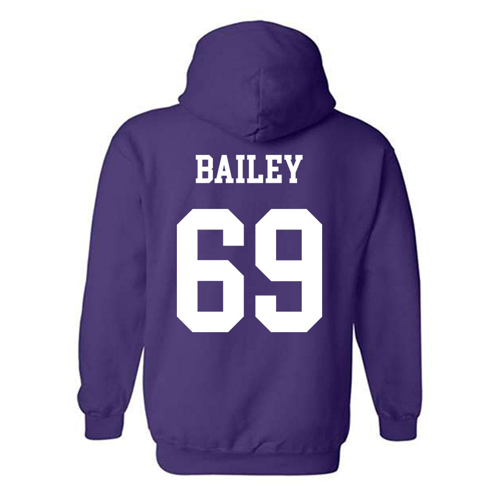 Northwestern - NCAA Football : Jack Bailey - Sports Shersey Hooded Sweatshirt