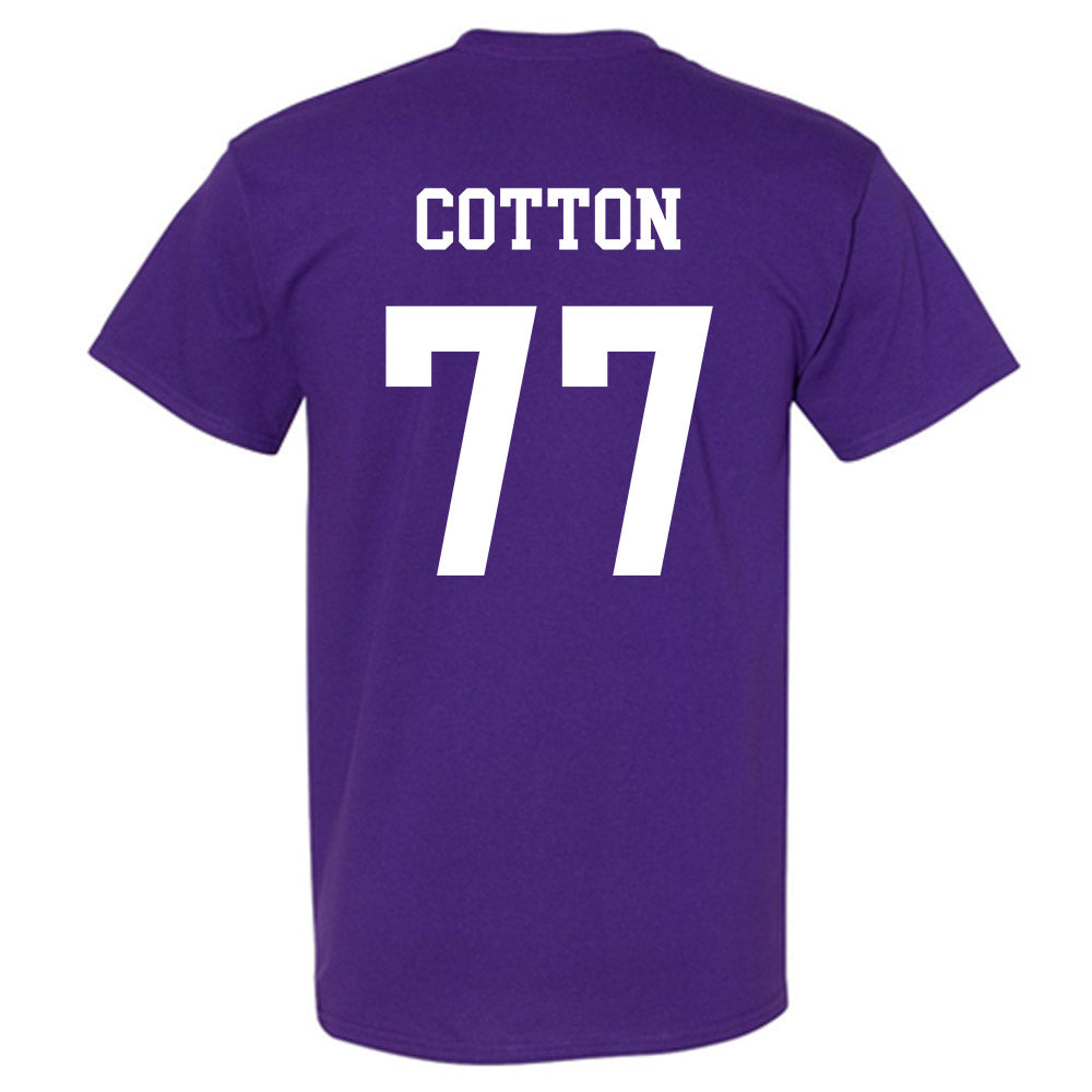 Northwestern - NCAA Football : Idrys Cotton - Sports Shersey T-Shirt-1
