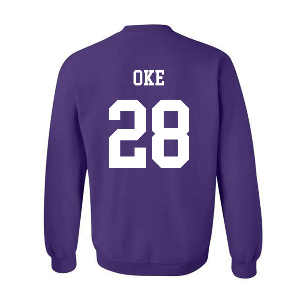 Northwestern - NCAA Football : Timi Oke - Sports Shersey Crewneck Sweatshirt-1