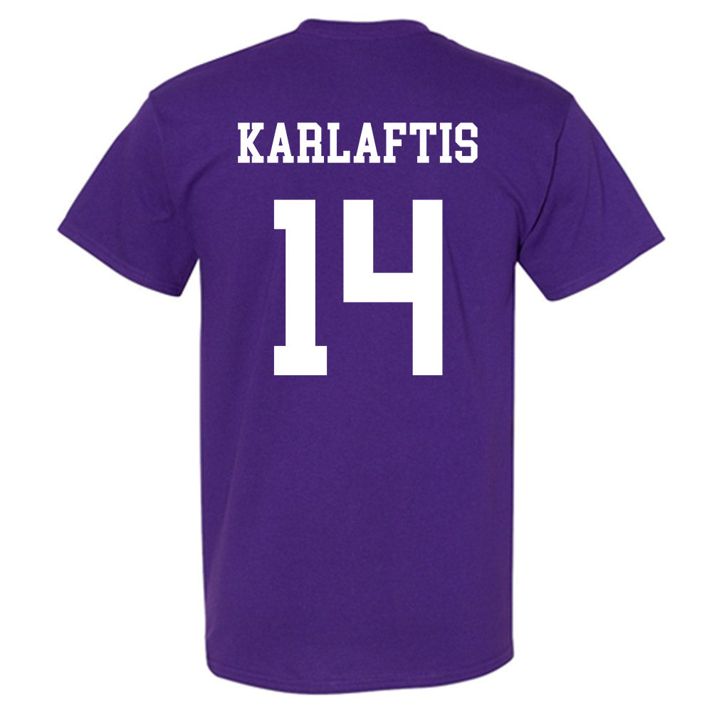 Northwestern - NCAA Football : Yannis Karlaftis - Sports Shersey T-Shirt-1