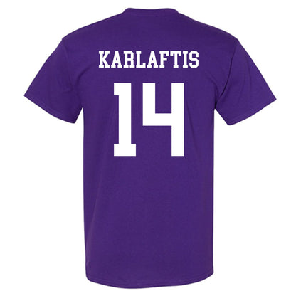 Northwestern - NCAA Football : Yannis Karlaftis - Sports Shersey T-Shirt-1