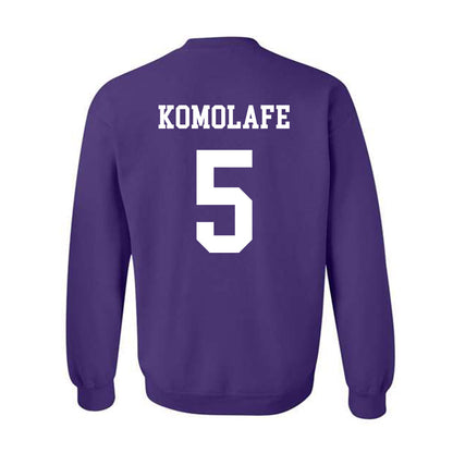Northwestern - NCAA Football : Caleb Komolafe - Sports Shersey Crewneck Sweatshirt-1