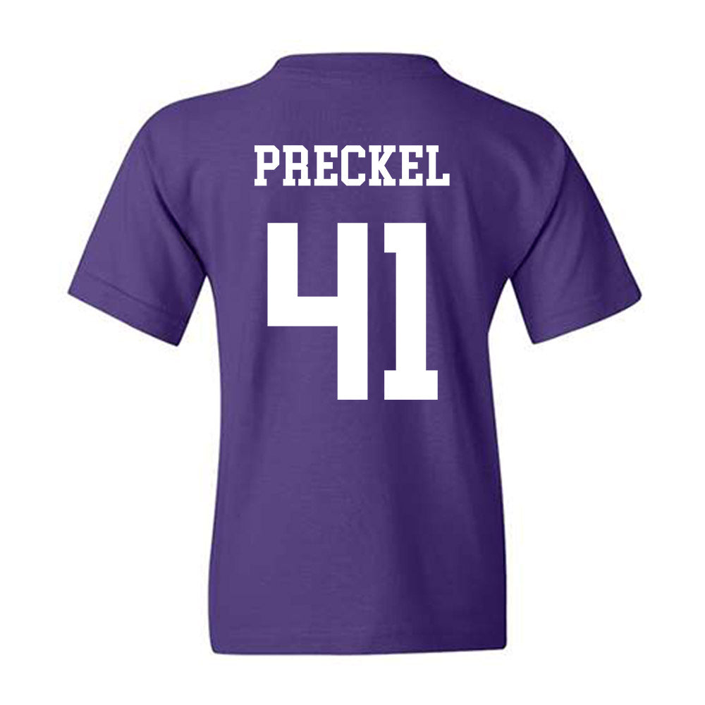 Northwestern - NCAA Football : Robby Preckel - Sports Shersey Youth T-Shirt-1