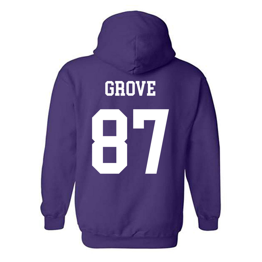 Northwestern - NCAA Football : Carson Grove - Sports Shersey Hooded Sweatshirt-1