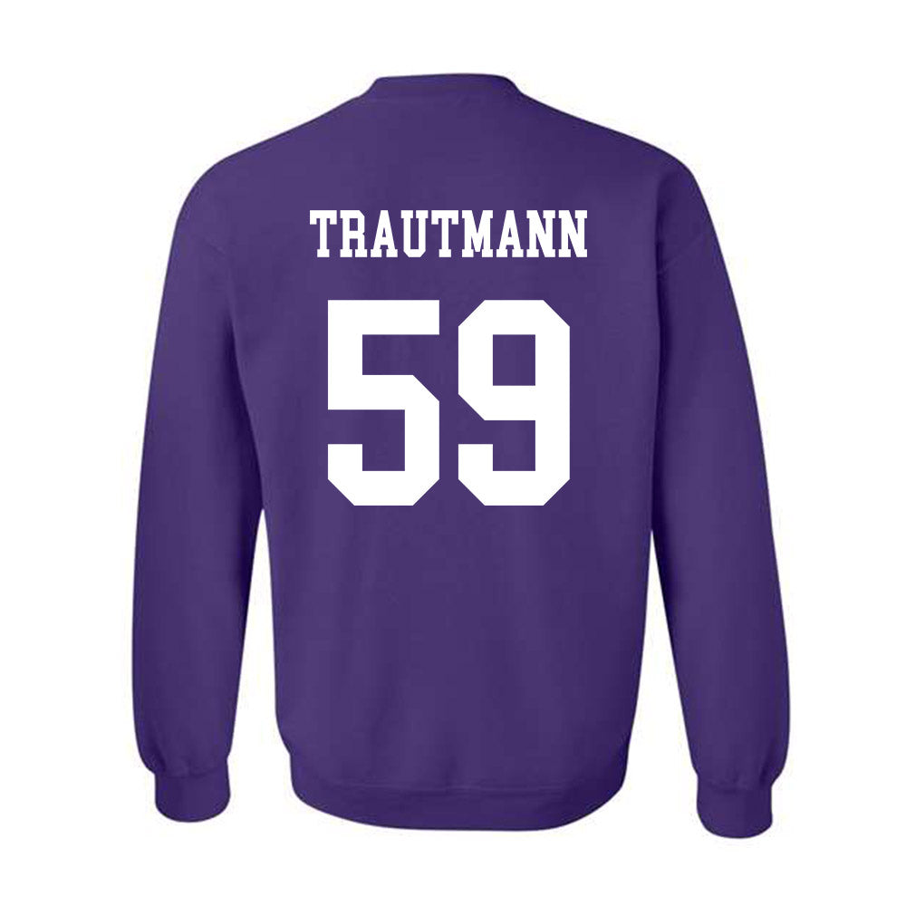 Northwestern - NCAA Football : Jack Trautmann - Sports Shersey Crewneck Sweatshirt