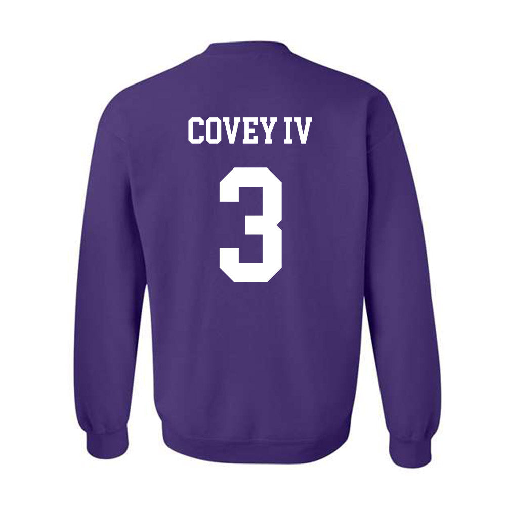 Northwestern - NCAA Football : Frank Covey IV - Sports Shersey Crewneck Sweatshirt-1