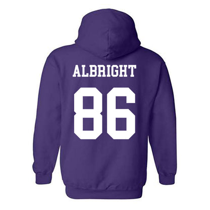 Northwestern - NCAA Football : Lawson Albright - Sports Shersey Hooded Sweatshirt