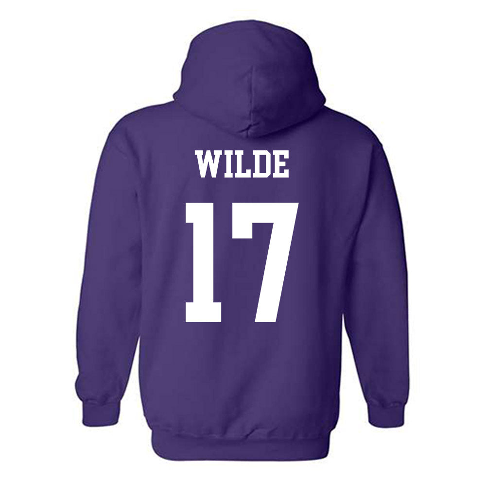 Northwestern - NCAA Football : Griffin Wilde - Sports Shersey Hooded Sweatshirt-1