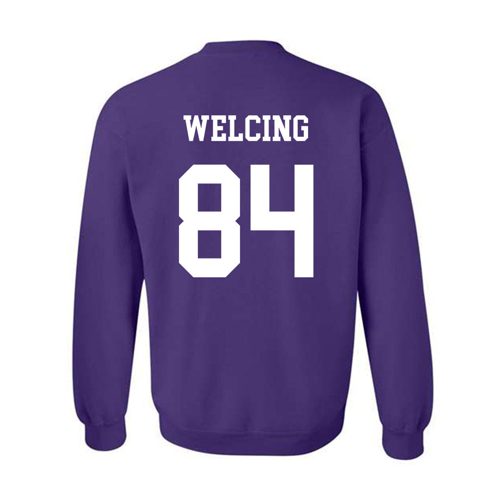 Northwestern - NCAA Football : Hunter Welcing - Sports Shersey Crewneck Sweatshirt-1