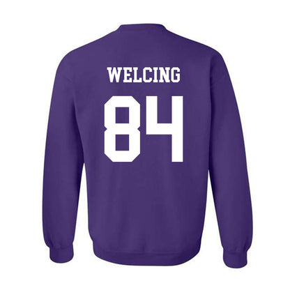 Northwestern - NCAA Football : Hunter Welcing - Sports Shersey Crewneck Sweatshirt-1