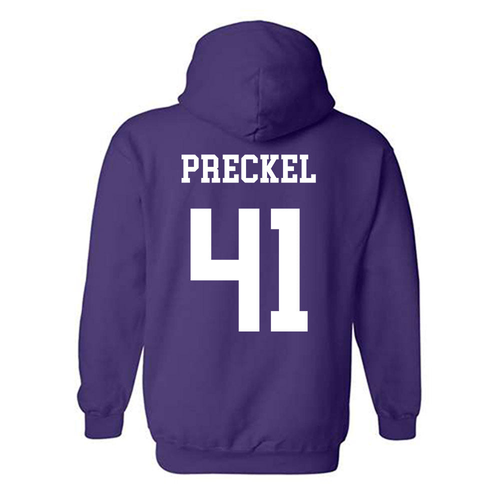 Northwestern - NCAA Football : Robby Preckel - Sports Shersey Hooded Sweatshirt-1
