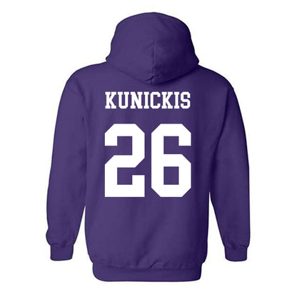 Northwestern - NCAA Football : Albert Kunickis - Sports Shersey Hooded Sweatshirt-1