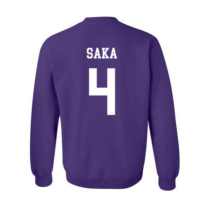Northwestern - NCAA Football : Anto Saka - Sports Shersey Crewneck Sweatshirt