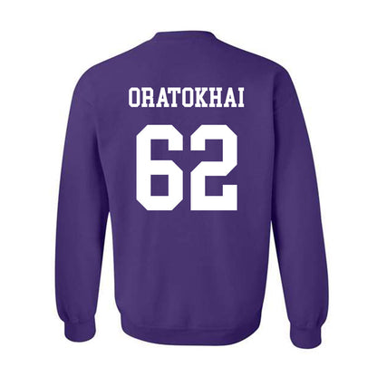 Northwestern - NCAA Football : Adrian-Izic Oratokhai - Sports Shersey Crewneck Sweatshirt