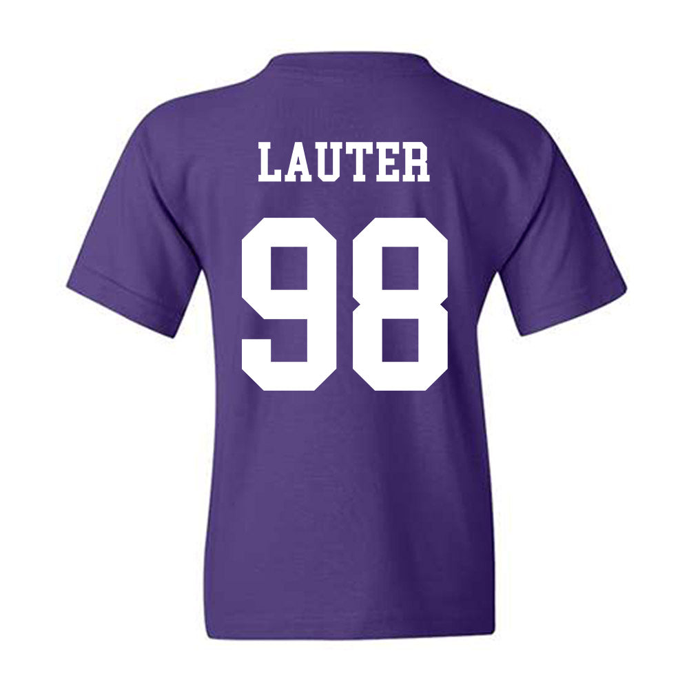 Northwestern - NCAA Football : Landon Lauter - Sports Shersey Youth T-Shirt-1