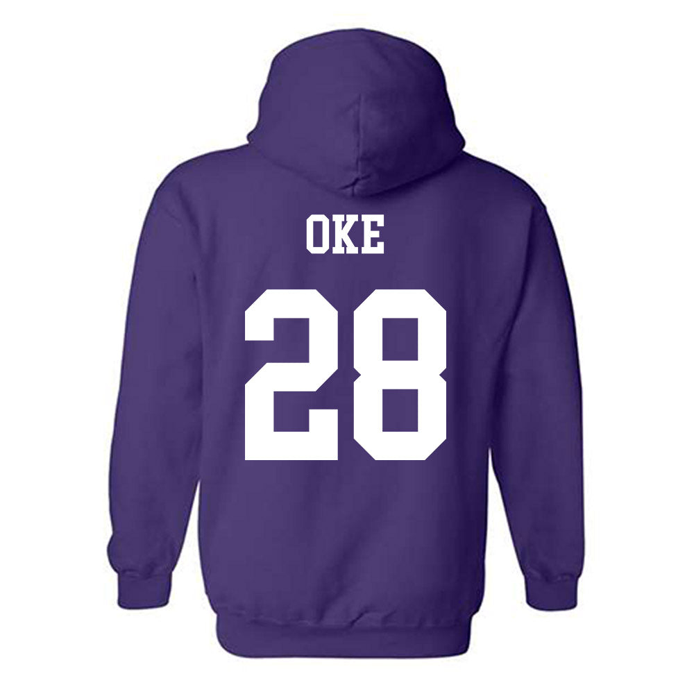 Northwestern - NCAA Football : Timi Oke - Sports Shersey Hooded Sweatshirt-1