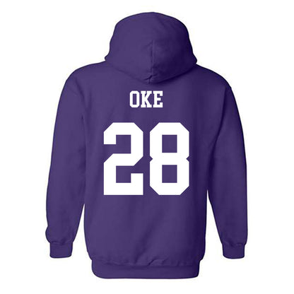 Northwestern - NCAA Football : Timi Oke - Sports Shersey Hooded Sweatshirt-1
