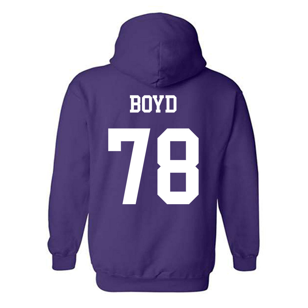 Northwestern - NCAA Football : Trey Boyd - Sports Shersey Hooded Sweatshirt-1