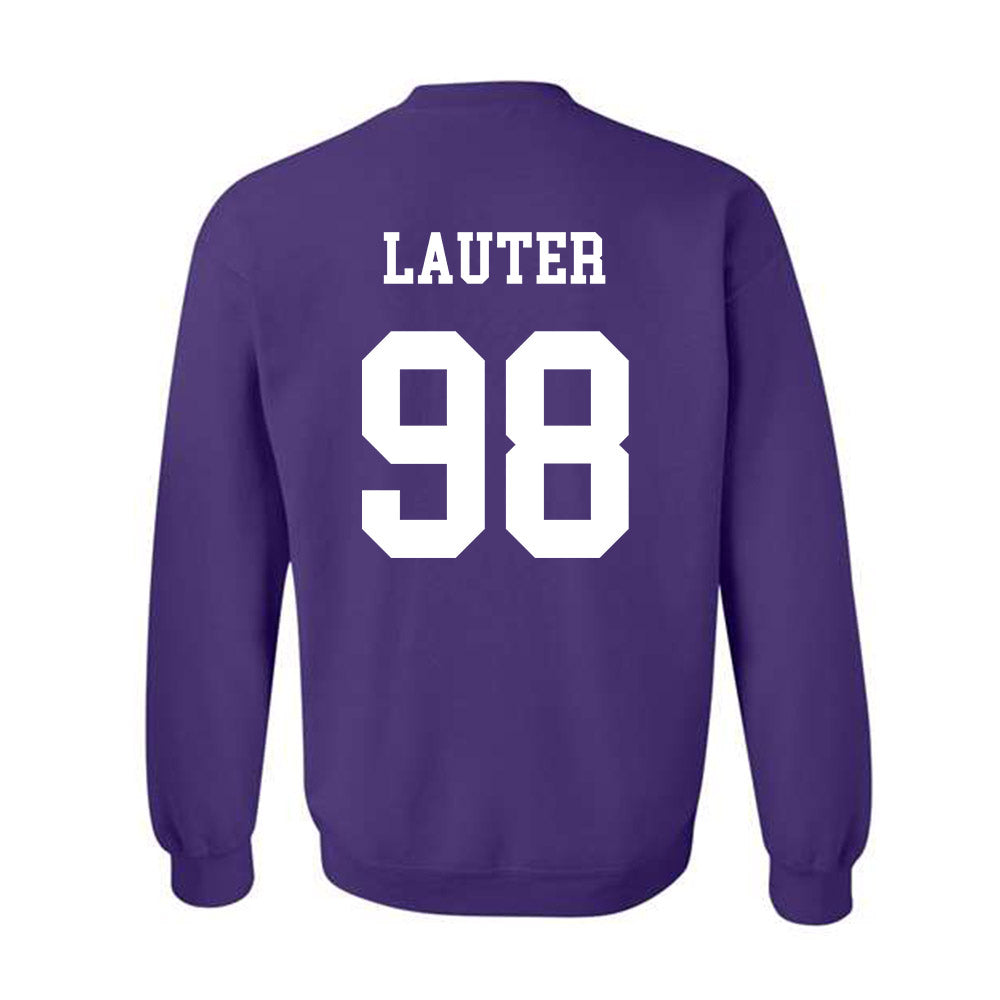 Northwestern - NCAA Football : Landon Lauter - Sports Shersey Crewneck Sweatshirt-1