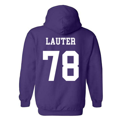 Northwestern - NCAA Football : Landon Lauter - Sports Shersey Hooded Sweatshirt