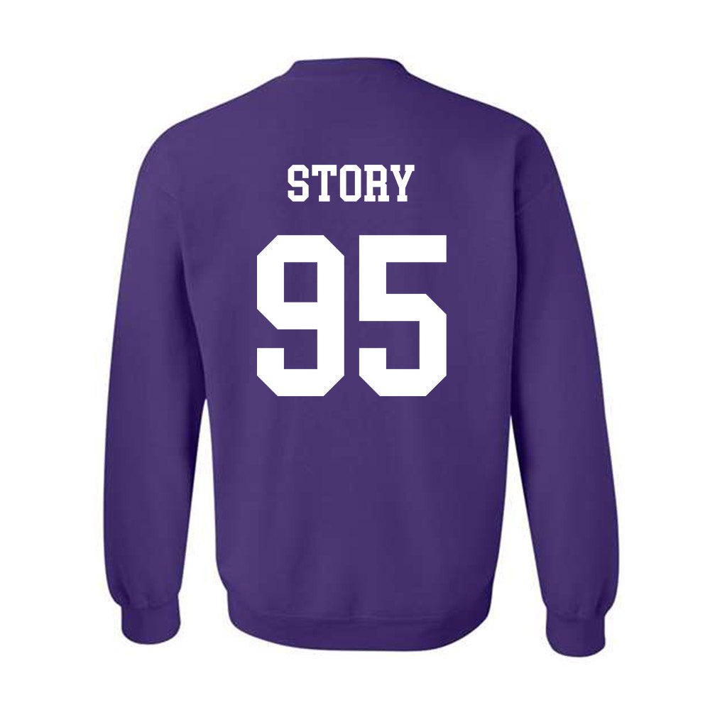 Northwestern - NCAA Football : Najee Story - Sports Shersey Crewneck Sweatshirt