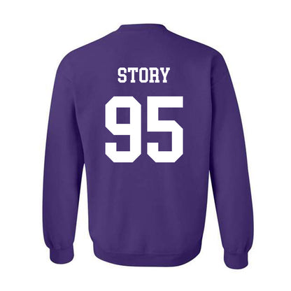 Northwestern - NCAA Football : Najee Story - Sports Shersey Crewneck Sweatshirt