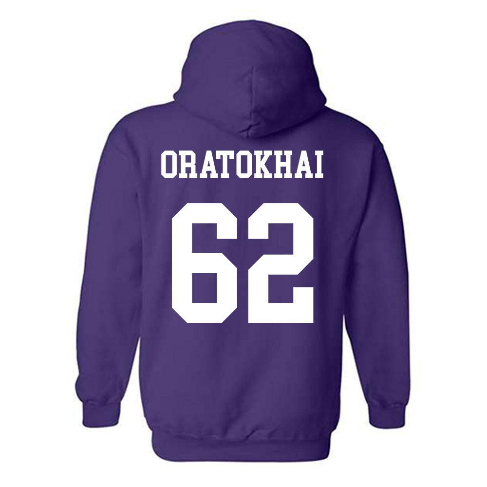 Northwestern - NCAA Football : Adrian-Izic Oratokhai - Sports Shersey Hooded Sweatshirt