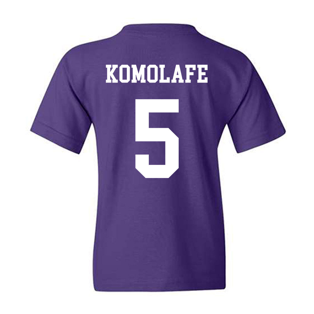 Northwestern - NCAA Football : Caleb Komolafe - Sports Shersey Youth T-Shirt-1