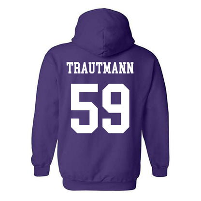 Northwestern - NCAA Football : Jack Trautmann - Sports Shersey Hooded Sweatshirt