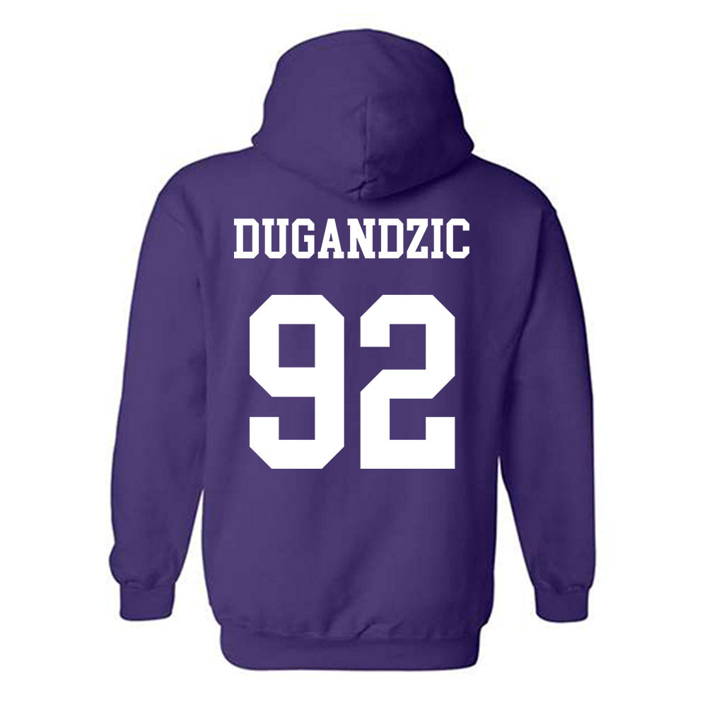 Northwestern - NCAA Football : Nikola Dugandzic - Sports Shersey Hooded Sweatshirt-1