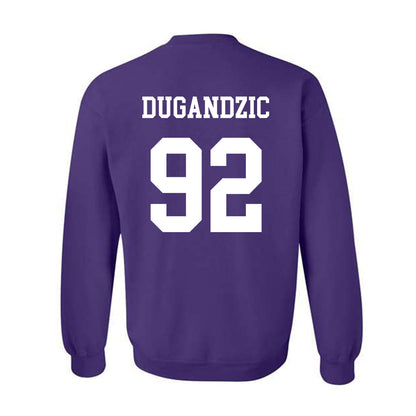 Northwestern - NCAA Football : Nikola Dugandzic - Sports Shersey Crewneck Sweatshirt-1