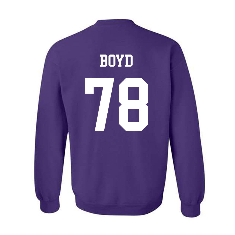 Northwestern - NCAA Football : Trey Boyd - Sports Shersey Crewneck Sweatshirt-1