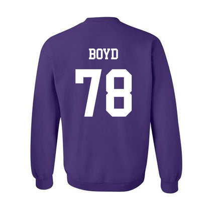 Northwestern - NCAA Football : Trey Boyd - Sports Shersey Crewneck Sweatshirt-1