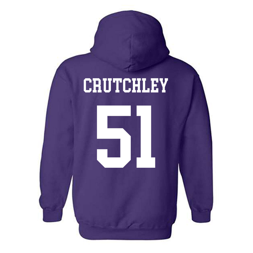 Northwestern - NCAA Football : Miles Crutchley - Sports Shersey Hooded Sweatshirt