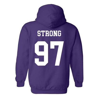 Northwestern - NCAA Football : Braxton Strong - Sports Shersey Hooded Sweatshirt-1