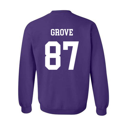 Northwestern - NCAA Football : Carson Grove - Sports Shersey Crewneck Sweatshirt-1