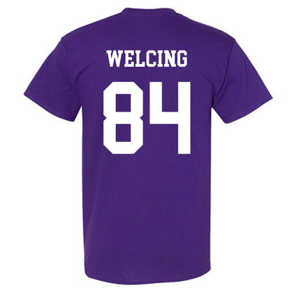 Northwestern - NCAA Football : Hunter Welcing - Sports Shersey T-Shirt-1