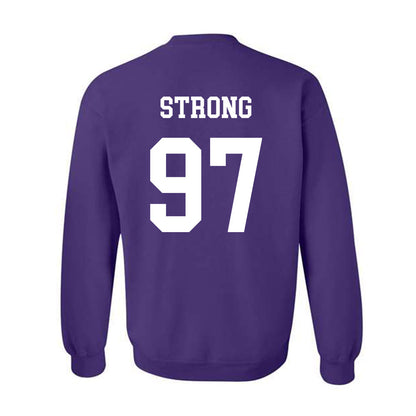 Northwestern - NCAA Football : Braxton Strong - Sports Shersey Crewneck Sweatshirt-1