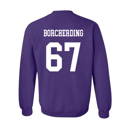 Northwestern - NCAA Football : Jace Borcherding - Sports Shersey Crewneck Sweatshirt-1