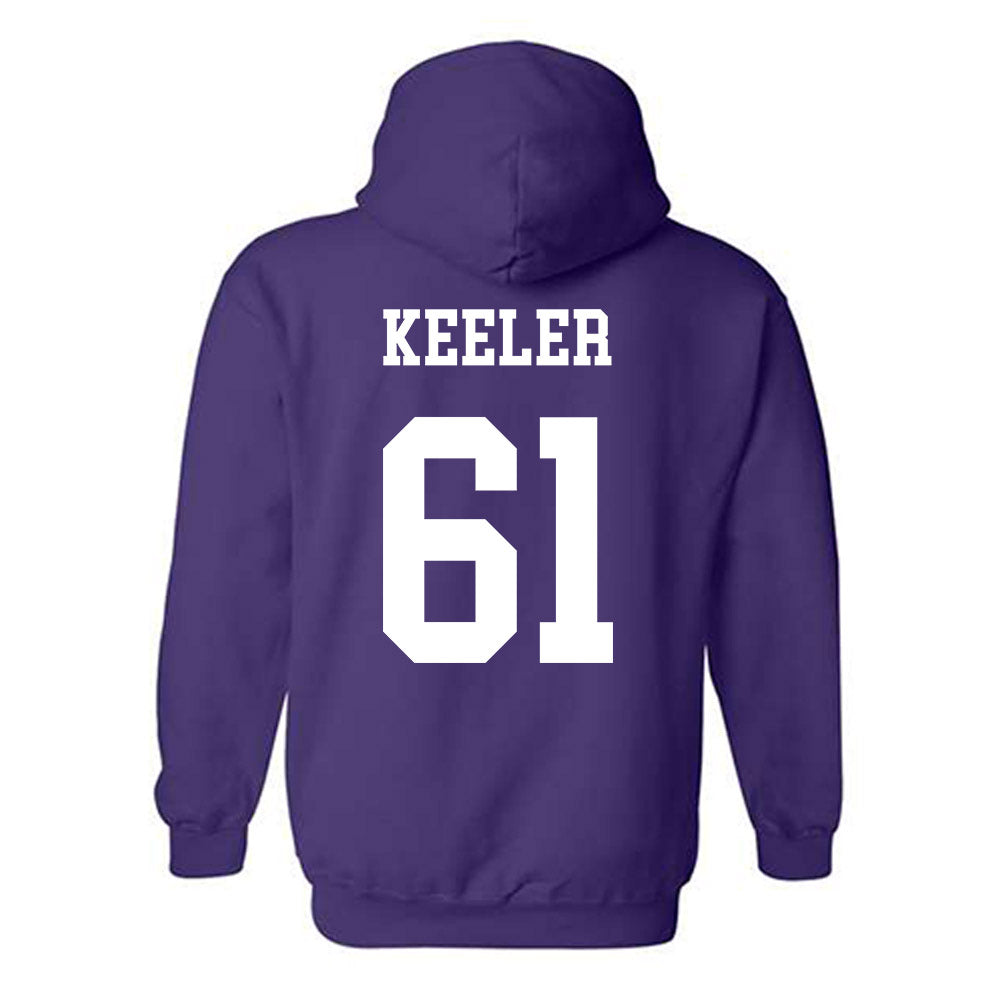 Northwestern - NCAA Football : Matt Keeler - Sports Shersey Hooded Sweatshirt