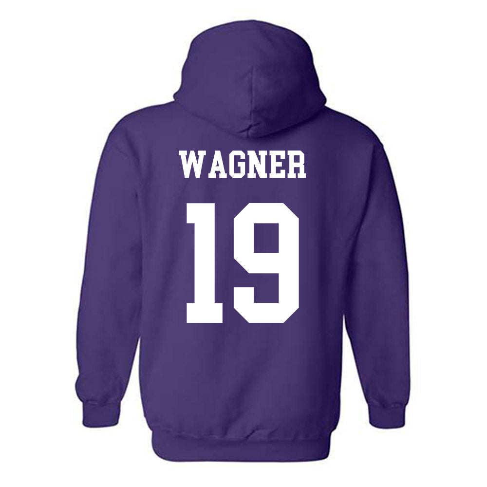 Northwestern - NCAA Football : Drew Wagner - Sports Shersey Hooded Sweatshirt-1