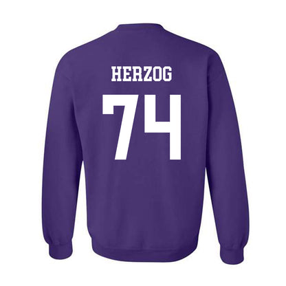Northwestern - NCAA Football : Nicholas Herzog - Sports Shersey Crewneck Sweatshirt
