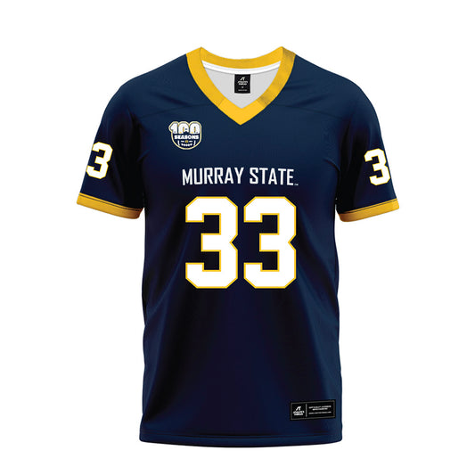 Murray State - NCAA Football : Baxter Wright - 100th Year Navy Premium Football Jersey