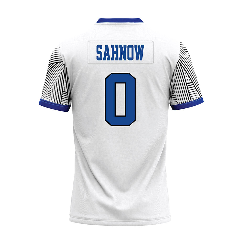  - NCAA Football : Beau Sahnow - White Premium Football Jersey-1