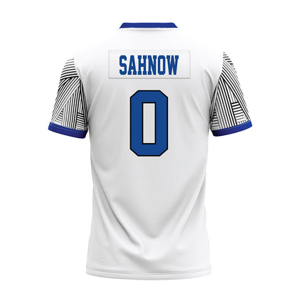  - NCAA Football : Beau Sahnow - White Premium Football Jersey-1