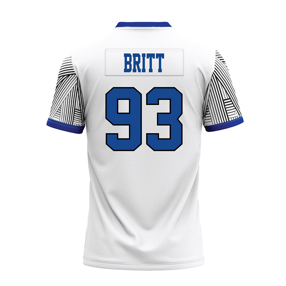 CNU - NCAA Football : Jaylen Britt - White Premium Football Jersey-1