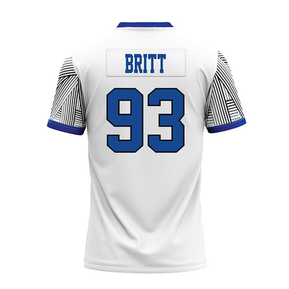 CNU - NCAA Football : Jaylen Britt - White Premium Football Jersey-1