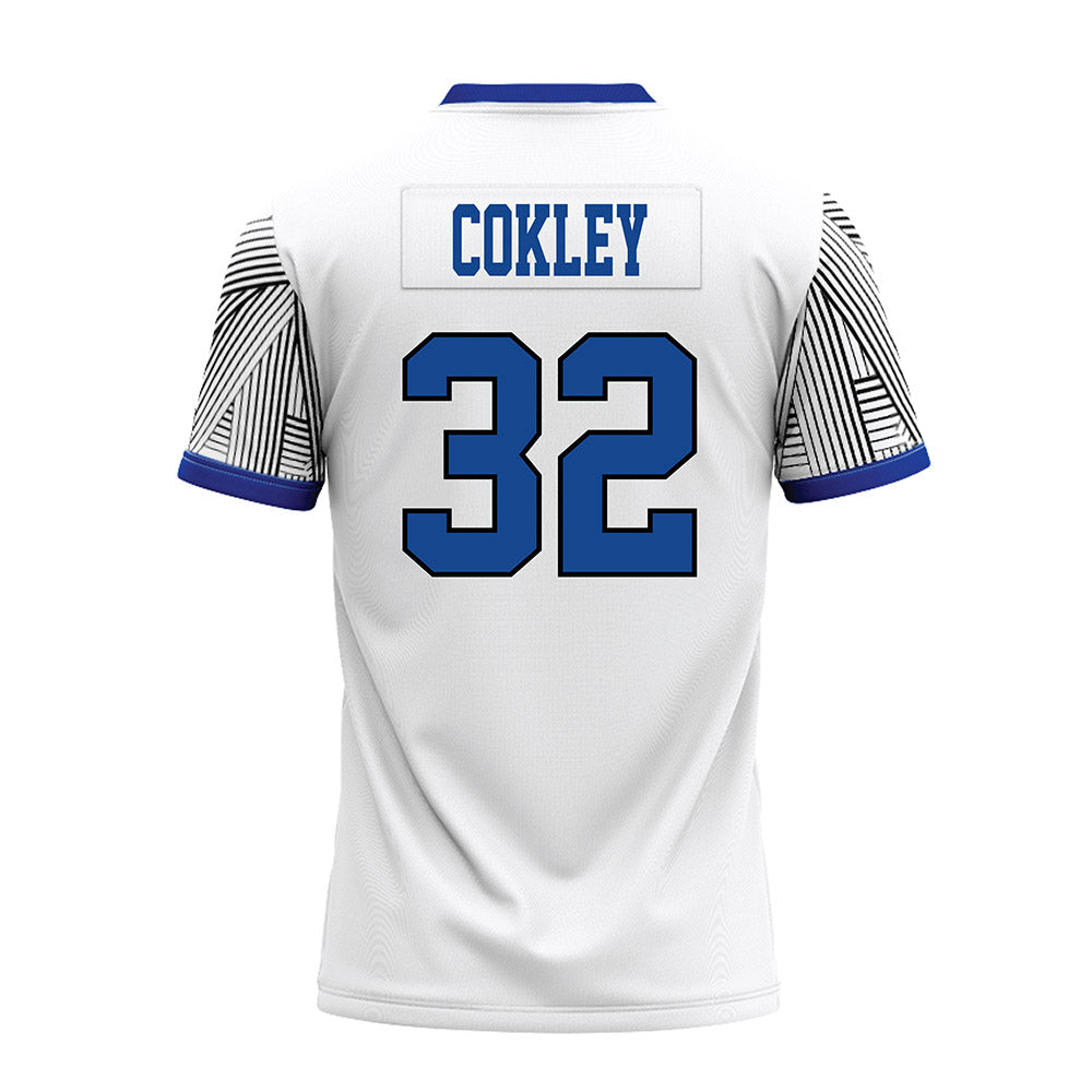 CNU - NCAA Football : Jordan Cokley - White Premium Football Jersey-1