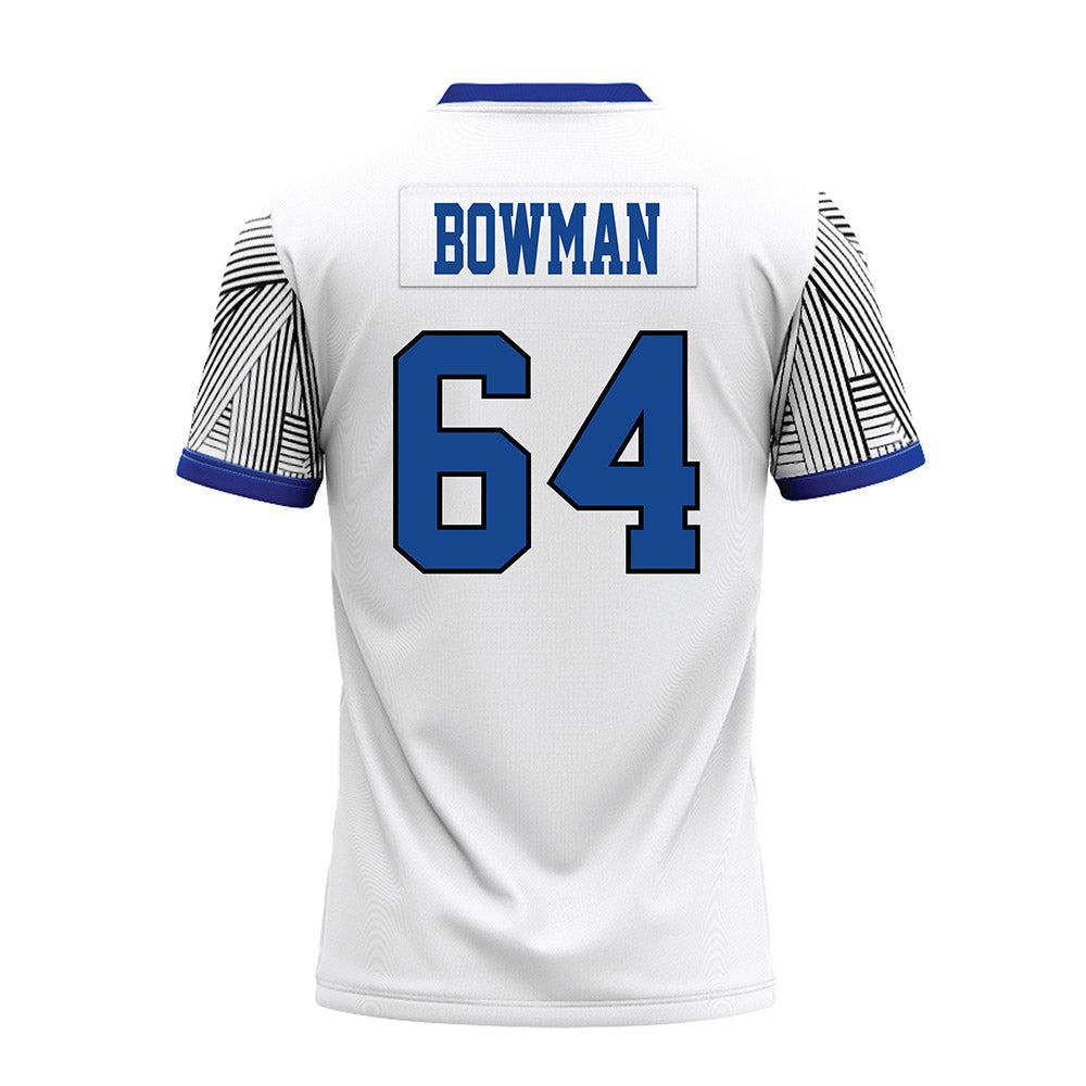 CNU - NCAA Football : Easton Bowman - White Premium Football Jersey-1